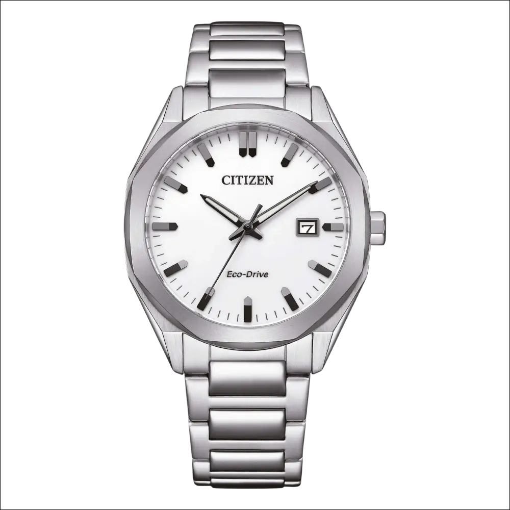 Orologio Citizen uomo Metropolitan BM7620-83A acciaio silver quadrante bianco