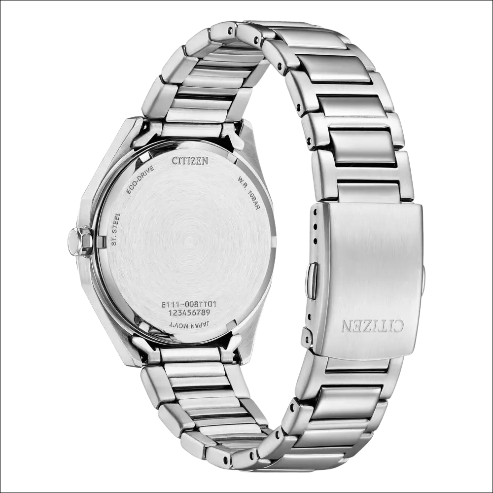 Retro orologio Citizen Metropolitan BM7620-83A uomo in acciaio silver con fondello inciso