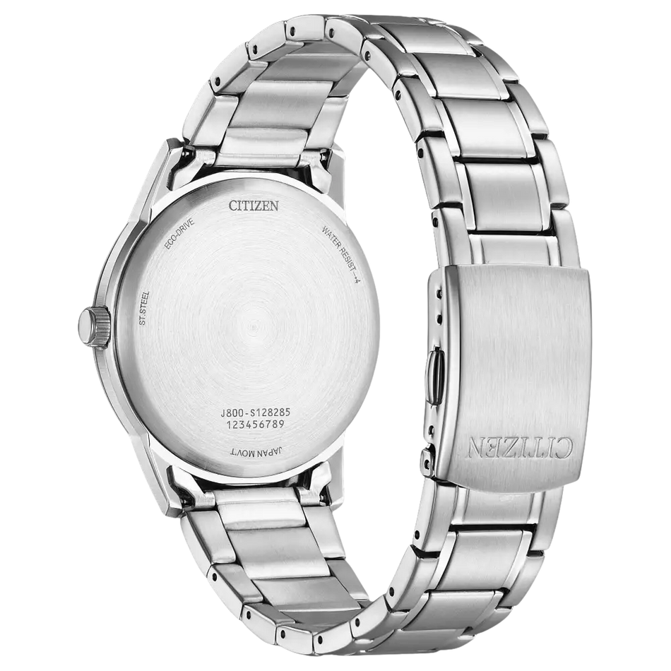 Orologio CITIZEN uomo OF Collection Classic AW0100-86A con quadrante argentato elegante