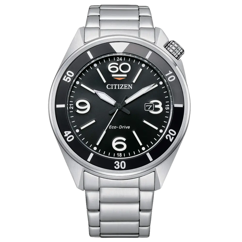 Orologio CITIZEN Uomo OF Collection Seaplane AW1710-80E con Eco-Drive argento
