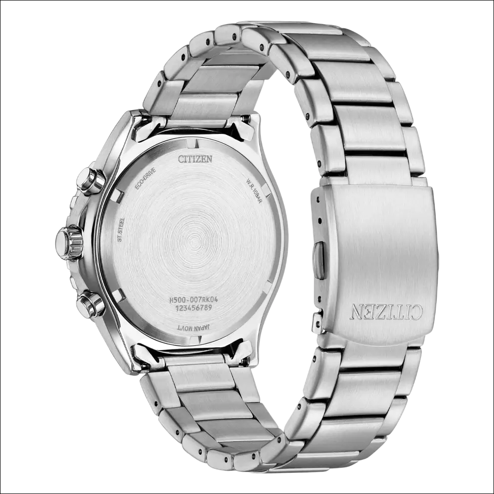 Orologio cronografo uomo Citizen Eco-Drive in acciaio silver lucido