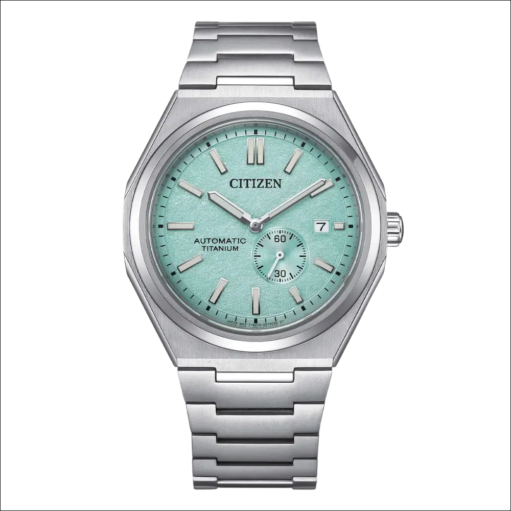 Orologio Citizen Automatic Super Titanium con quadrante verde menta testurizzato