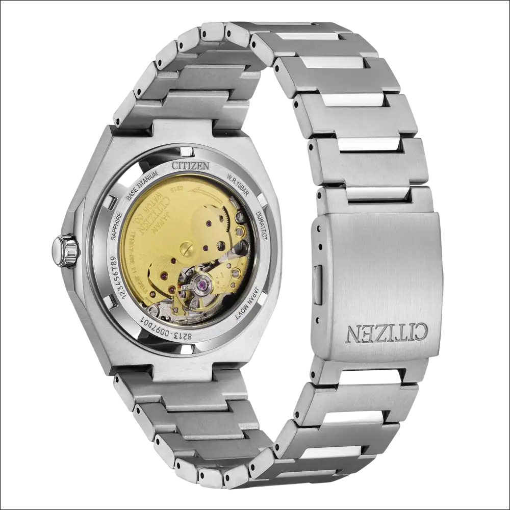 Orologio Citizen Automatic Super Titanium silver con movimento oro visibile