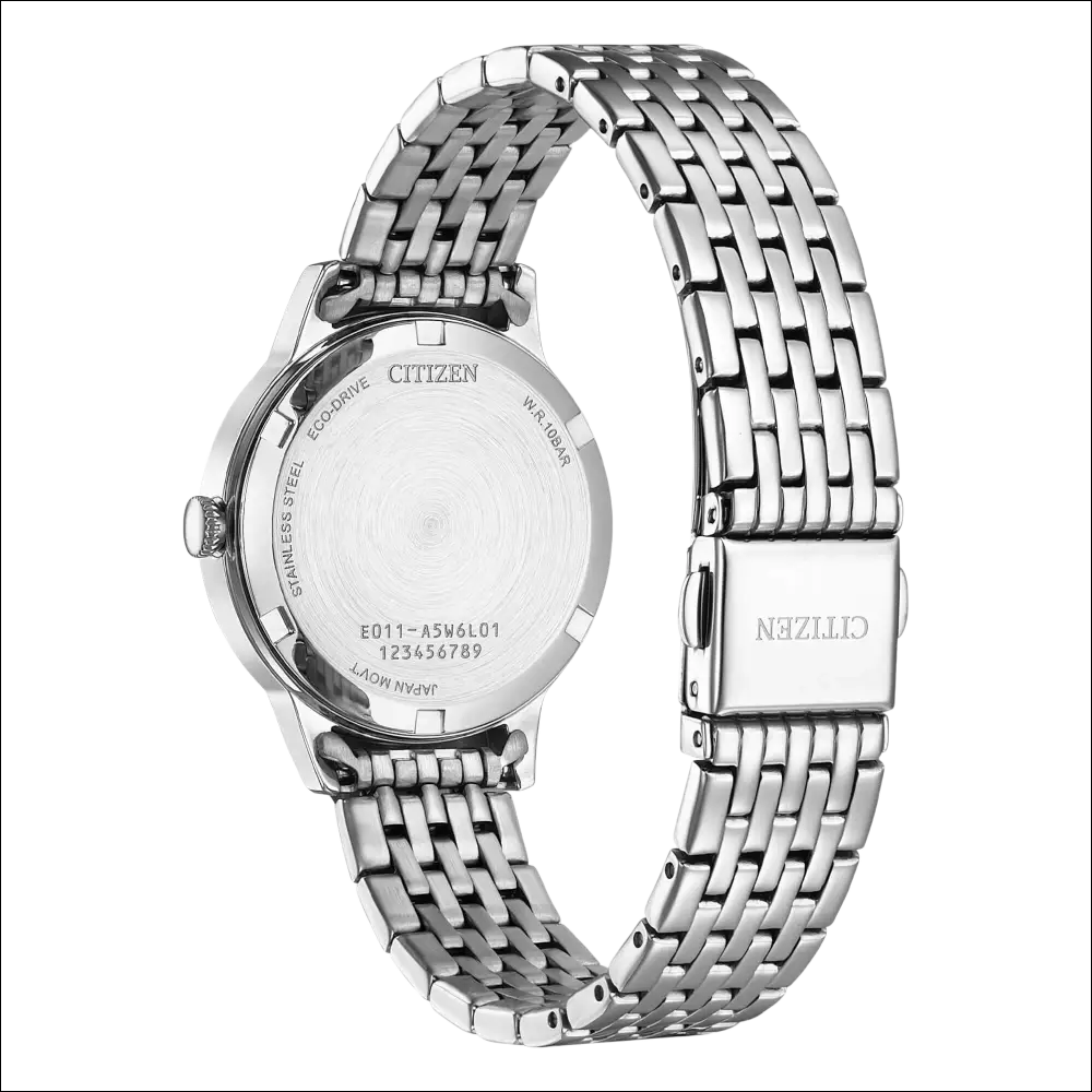 Orologio da polso donna Citizen Eco-Drive in acciaio mesh silver con clasp inciso