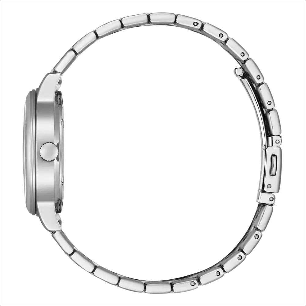 Bracciale orologio Citizen Eco-Drive in acciaio silver lucido a maglie intrecciate