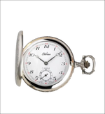 Orologio tasca meccanico PERSEO 17102/SPMET con cassa argentata e quadrante aperto