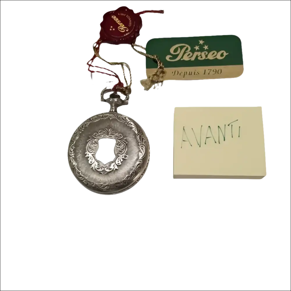 Orologio tasca meccanico PERSEO 17102/SPMET con incisioni in argento ornate