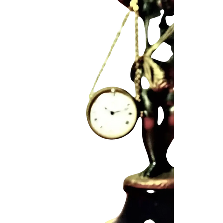 Orologio da Tavolo La Vallée Putto 521 con catenina e quadrante bianco con numeri romani