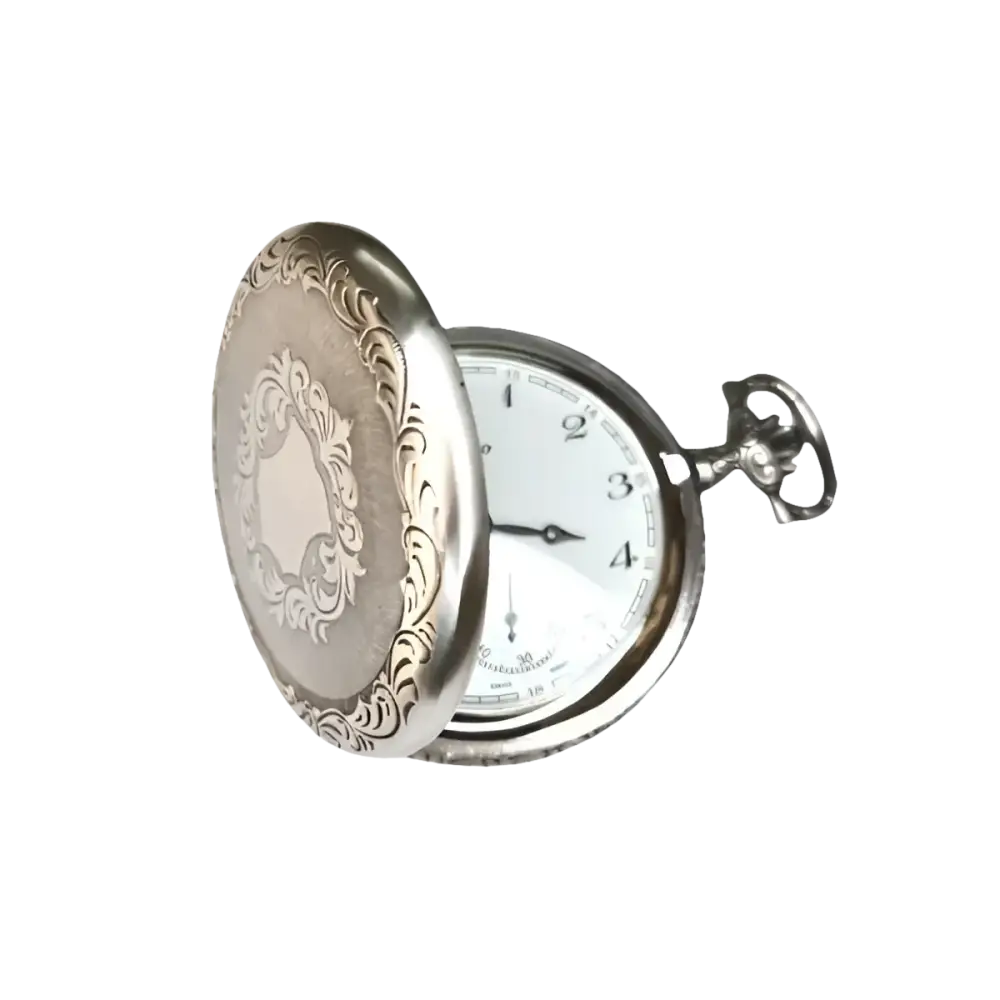 Orologio tasca meccanico PERSEO 17102/SPMET con orologio d’argento intagliato