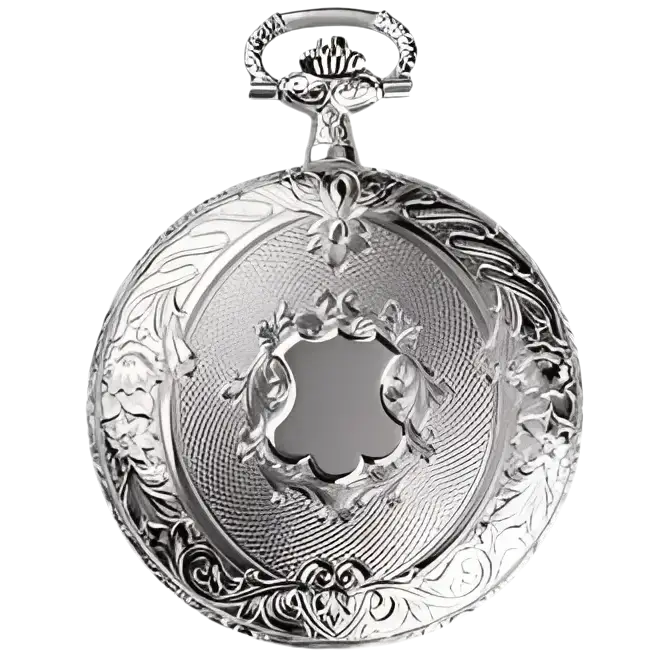 Orologio tasca meccanico PERSEO 17102/SPMET con elegante orologio argentato ornate