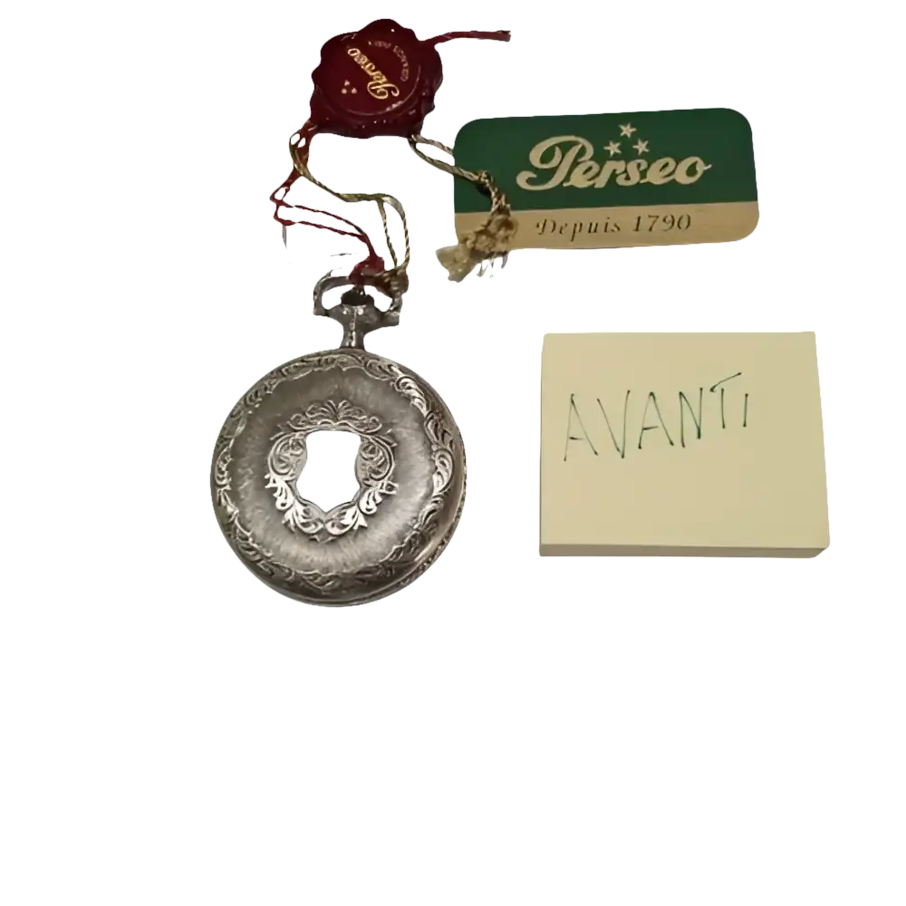 Orologio tasca meccanico PERSEO 17102/SPMET con incisioni in argento ornate