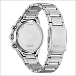 Orologio uomo Citizen Eco Drive cronografo in acciaio silver con bracciale lucido