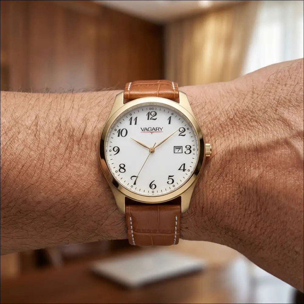 Orologio VAGARY Uomo Placcato oro giallo IH5-023-10|bonini-gioielli