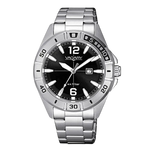 Orologio VAGARY Quartz Aqua 39 con quadrante nero e cassa in argento