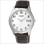 Orologio VAGARY donna solo tempo IH3-012-10 con cinturino in pelle marrone e cassa argento