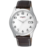 Orologio VAGARY donna solo tempo IH3-012-10 con cinturino in pelle marrone e cassa argento