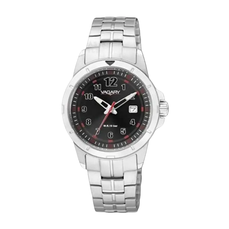 Orologio VAGARY Quartz acciaio con quadrante nero collezione Boy & Girl IE6-716-51