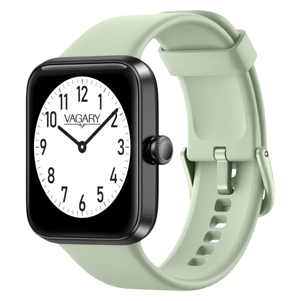Orologio VAGARY Smartwatch di CITIZEN con quadrante e cinturino in silicone verde chiaro