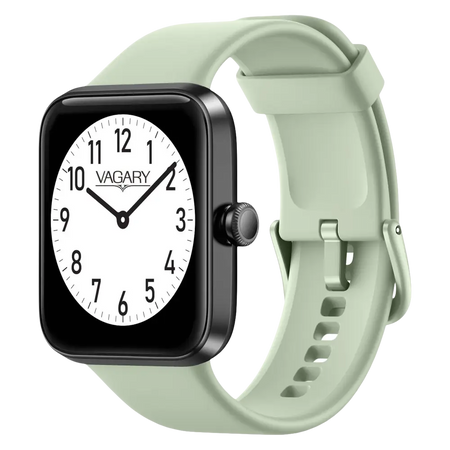 Orologio VAGARY Smartwatch di CITIZEN con quadrante e cinturino in silicone verde chiaro