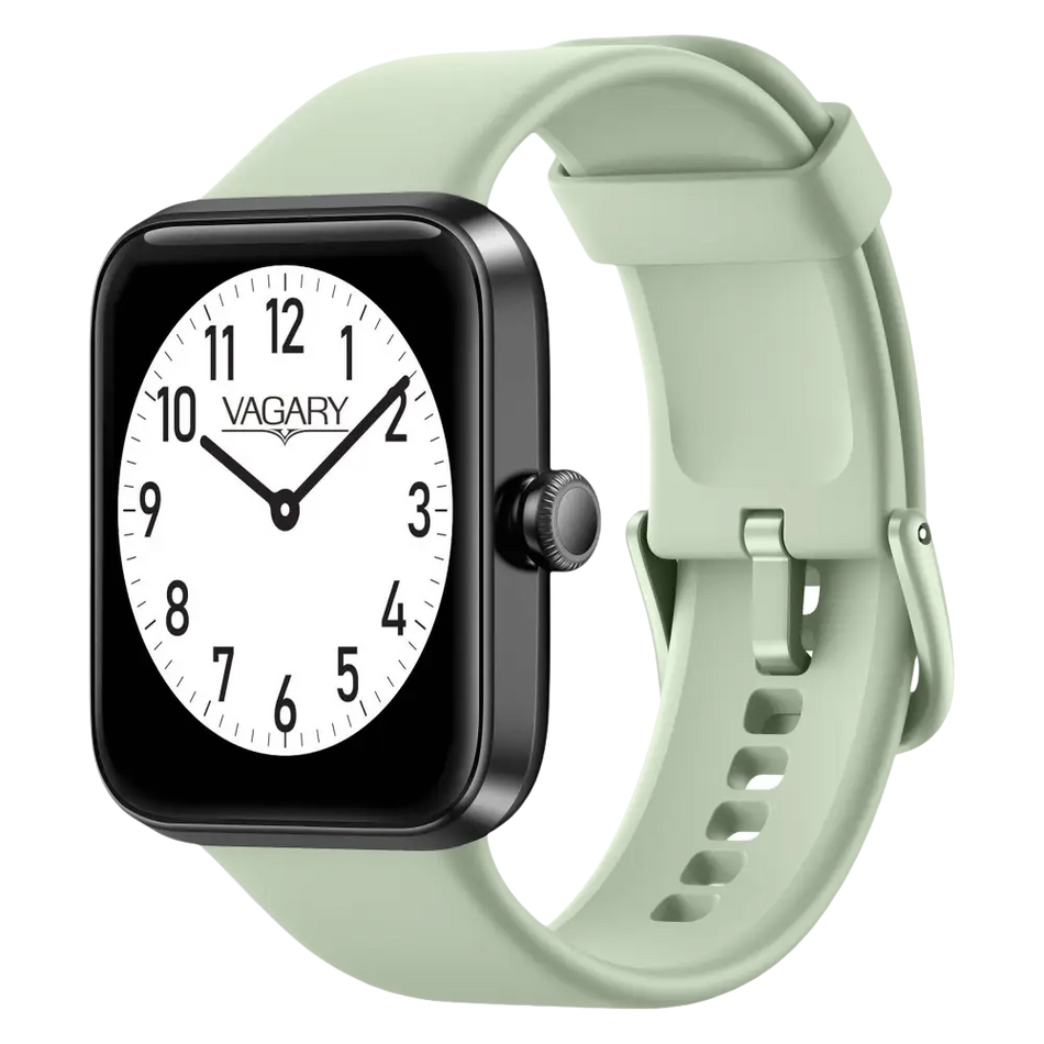 Orologio VAGARY Smartwatch di CITIZEN con quadrante e cinturino in silicone verde chiaro