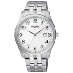 Orologio VAGARY uomo acciaio solo tempo IH5-015-13 con quadrante bianco e cassa argentata