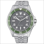 Orologio Vagary Aqua39 VD5-015-61 silver con quadrante grigio e lunetta verde