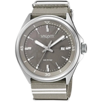 Orologio VAGARY uomo Quartz Aqua39 con quadrante grigio e cinturino argentato