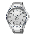 Orologio VAGARY uomo Quartz Globe IB5-811-11 con quadrante a onde argentato