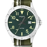 Orologio VAGARY uomo Quartz con quadrante verde e cinturino a righe