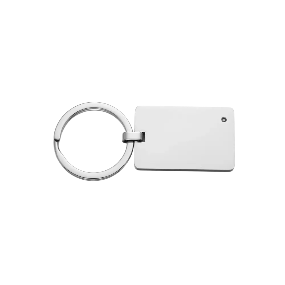 Portachiavi Comete Uomo UCH 183 argento rettangolare acciaio diamante