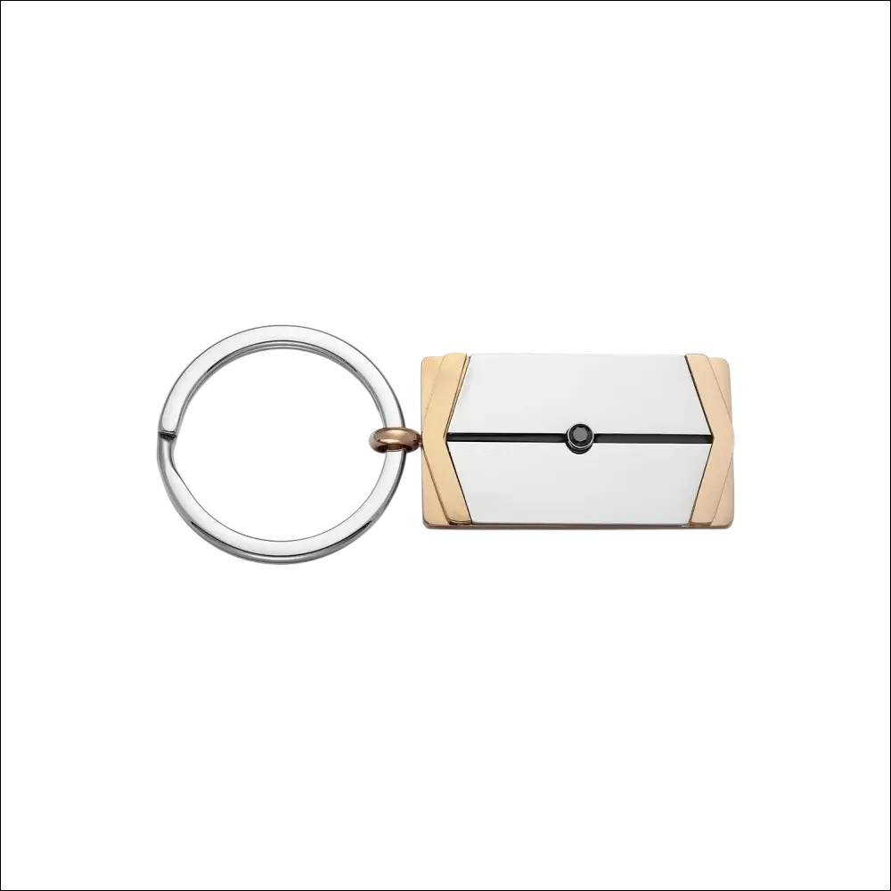 Portachiavi Comete uomo UCH 185 acciaio zircone due toni elegante