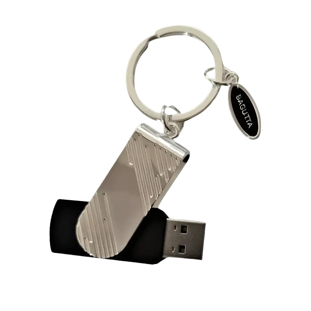 Portachiavi uomo BAGUTTA argentato con chiave USB da 16GB in immagini di prodotto