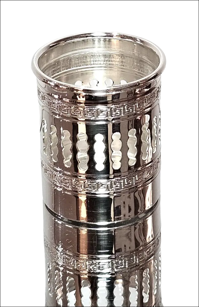 Portafiammiferi Argento Greggio con motivo grec a chiave greca