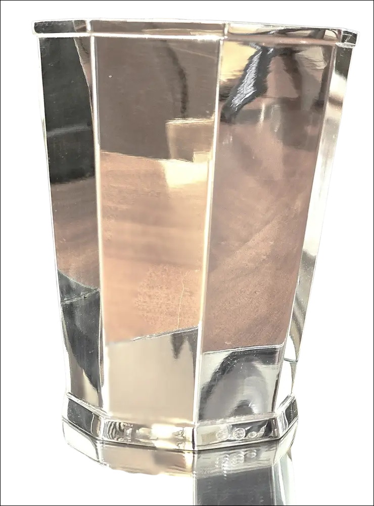 Vaso portapenne Ottagonale Argento Petruzzi & Branca, argento placcato lucido