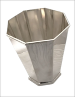 Portapenne Ottagonale Argento Petruzzi & Branca, elegante cestino metallico