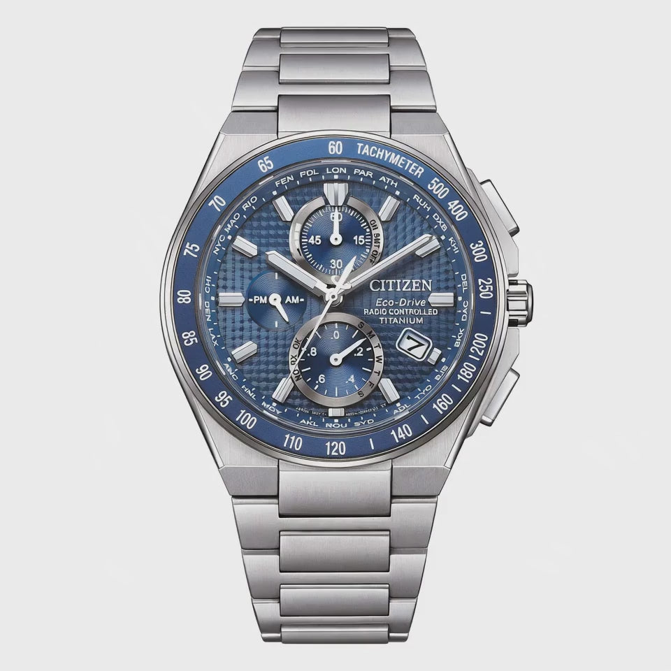 Orologio CITIZEN Radiocontrollato SuperTitanio Crono AT8396-59L|bonini-gioielli