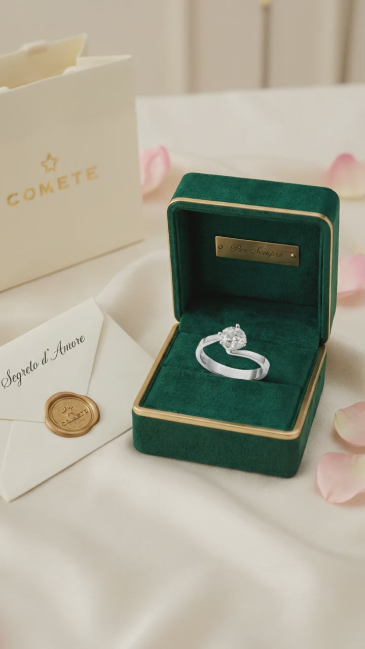 Anello oro bianco Rose di Diamante ANB 2758 COMETE|bonini-gioielli