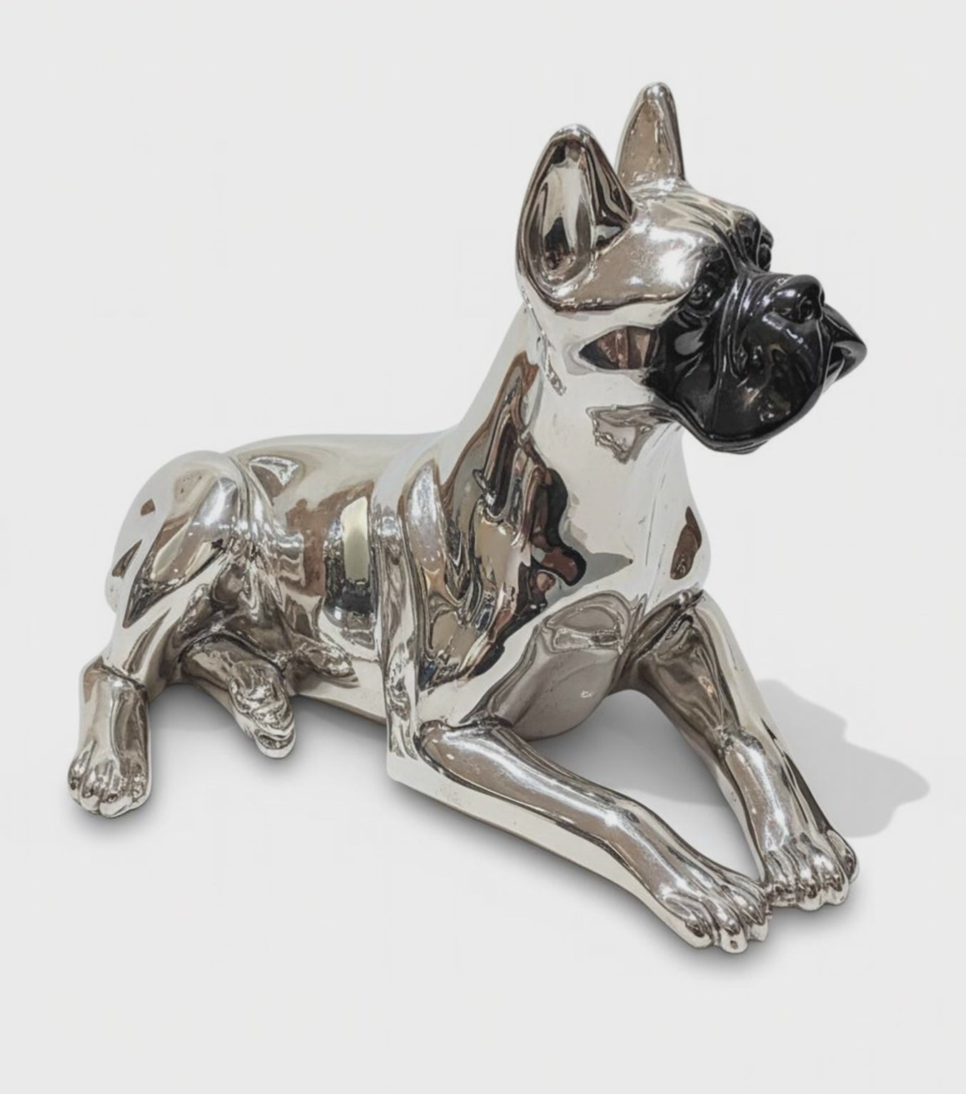 Statuetta cane boxer in argento Principi Argenti|bonini-gioielli