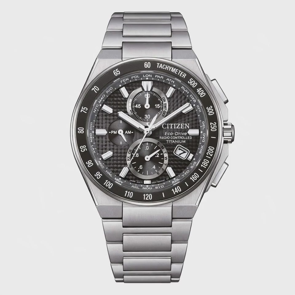 Orologio CITIZEN Radiocontrollato Crono SuperTitanio AT8390-55E|bonini-gioielli