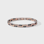 Bracciale uomo COMETE acciaio, PVD rosé, ceramica e diamanti UBR 1283|bonini-gioielli