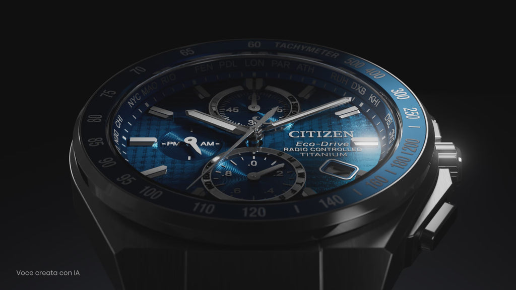 Orologio CITIZEN Radiocontrollato SuperTitanio Crono AT8396-59L|bonini-gioielli