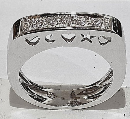 Fedina oro bianco con 5 diamanti CEVA GIOIELLI|bonini-gioielli