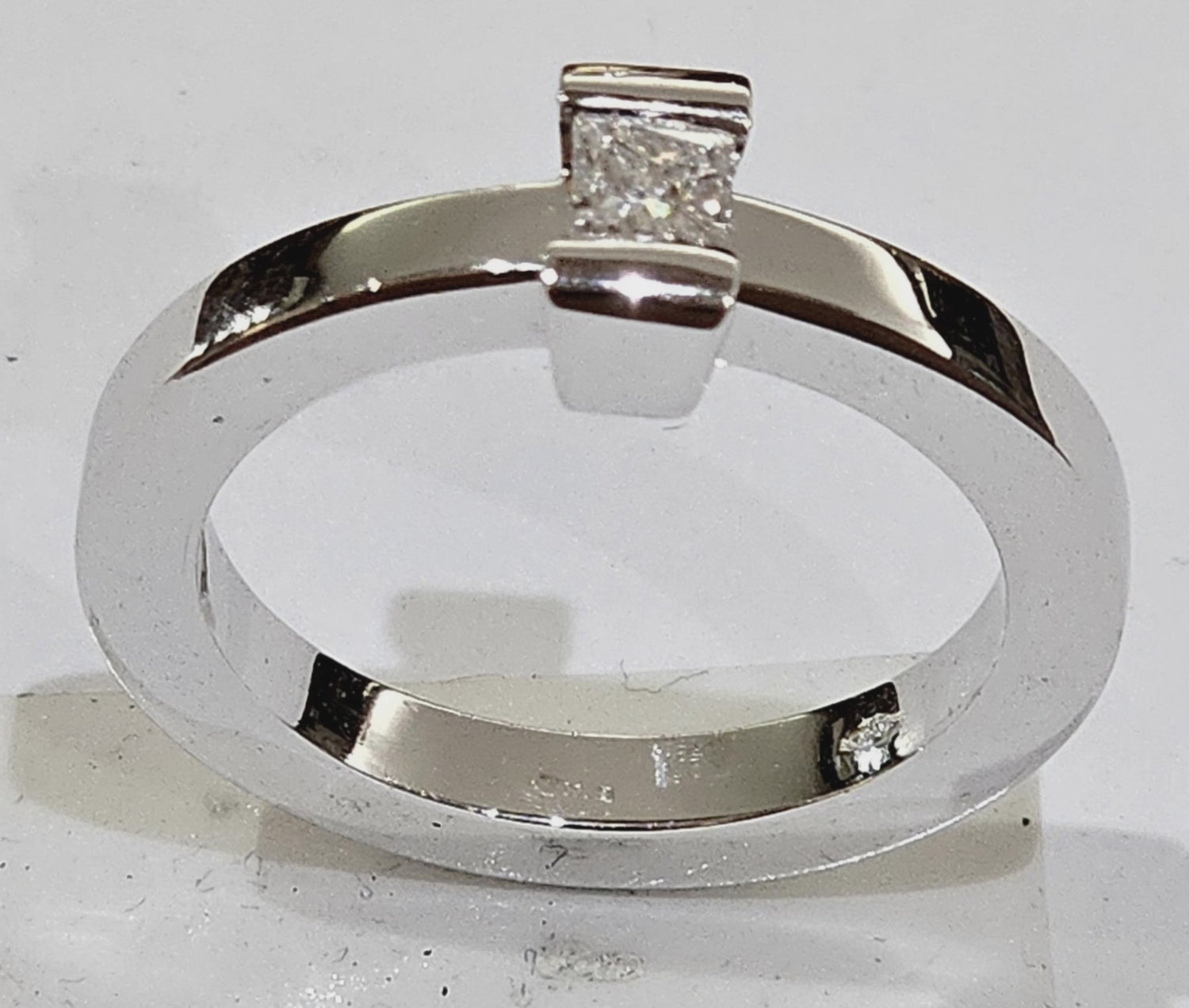 Anello Solitario Oro Bianco e Diamante Princess CEVA GIOIELLI