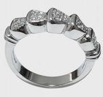 Fedina oro bianco 750/1000 e diamanti Salvini|bonini-gioielli