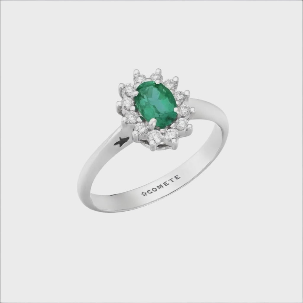 Anello smeraldo e diamanti Comete ANB 2750 S1|bonini-gioielli