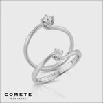 Anello Solitario Oro Bianco Identity COMETE|bonini-gioielli
