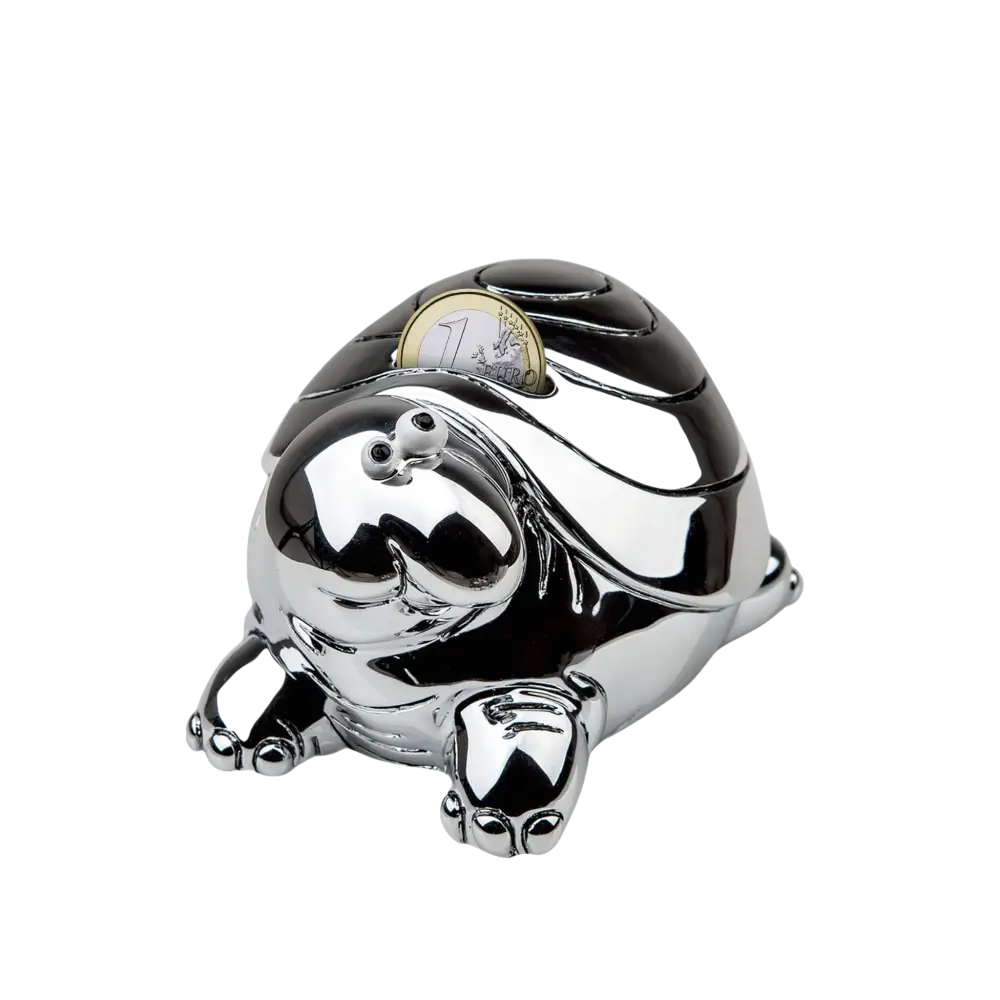 Salvadanaio SEQUENZE bilaminato Tartaruga SQ2208 colorato e lucido a forma di tartaruga