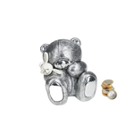 Salvadanaio SEQUENZE Orsetto Forever Friends FF0321 con orsetto argento e monete