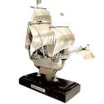 Modello in argento Santa Maria in Argento 800 con vele complete su base scura