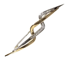 spilla oro giallo e bianco con diamanti Gianni Carità|bonini-gioielli